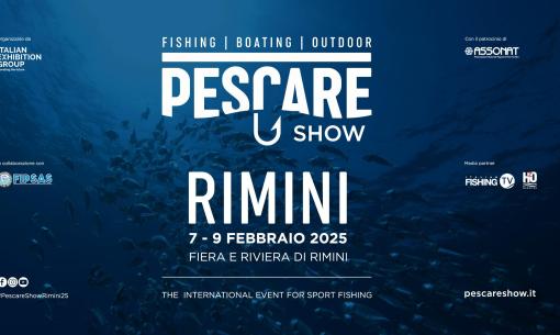 Evento di pesca a Rimini dal 7 al 9 febbraio 2025.